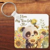 Bébé Panda avec porte-clés tournesol (Recto)
