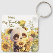 Bébé Panda avec porte-clés tournesol (Dos)