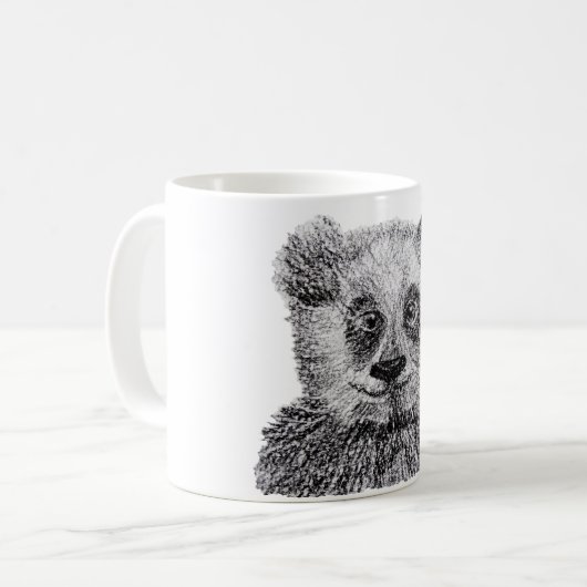 Bébé Panda Dessiner la Mug (Devant gauche)