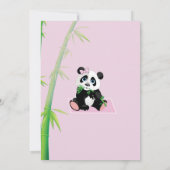 Bébé Panda Pink Invitation (Dos)