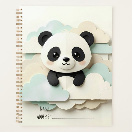 Bébé Panda plié | Origami mignon (Devant)