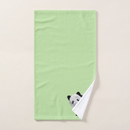 Bébé panda vert (Serviette à main)