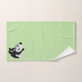 Bébé panda vert (Serviette à main)