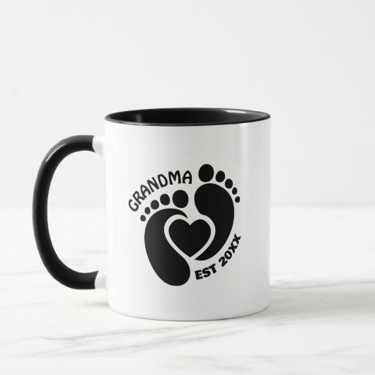 Bébé pattes Mug pour grand-mère (Gauche)