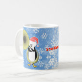 Bébé Penguin Tuba Mug de Noël sur mesure (Devant gauche)