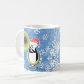 Bébé Penguin Tuba Mug de Noël sur mesure (Devant gauche)