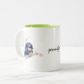 Bébé personnalisé Blue Jay Bird Mug (Devant gauche)