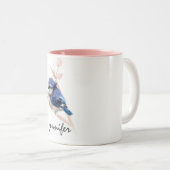 Bébé personnalisé mignon Bleu Jay Oiseau Mug (Devant droit)