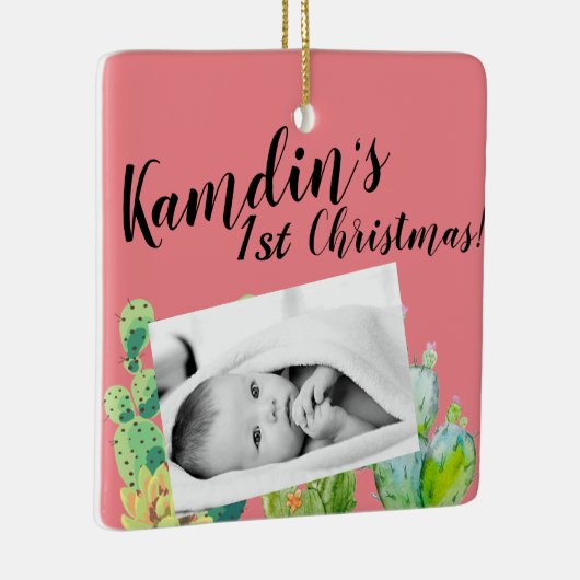 Bébé personnalisé XMAS Ornement Bohème Cactus Su (Droite)