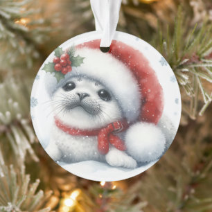Bébé phoque des fêtes adorable - Mignon et festif 