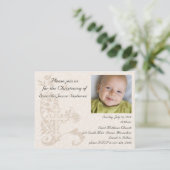 Bébé Photo Christening Invitation (Debout devant)