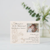 Bébé Photo Christening Invitation (Debout devant)