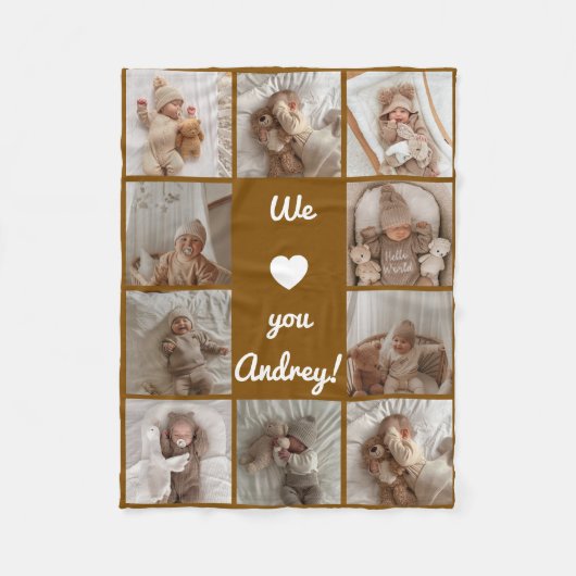 Bébé photo Collage de couverture en polaire (Devant)