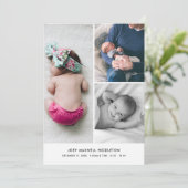 Bébé Photo Collage Faire-part de naissance Élégant (Debout devant)