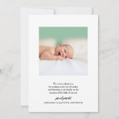 Bébé Photo Collage Faire-part de naissance Élégant (Dos)