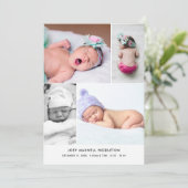 Bébé Photo Collage Faire-part de naissance moderne (Debout devant)