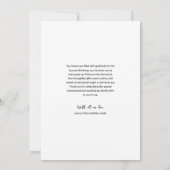 Bébé Photo Faire-part de naissance Amour et Merci (Dos)