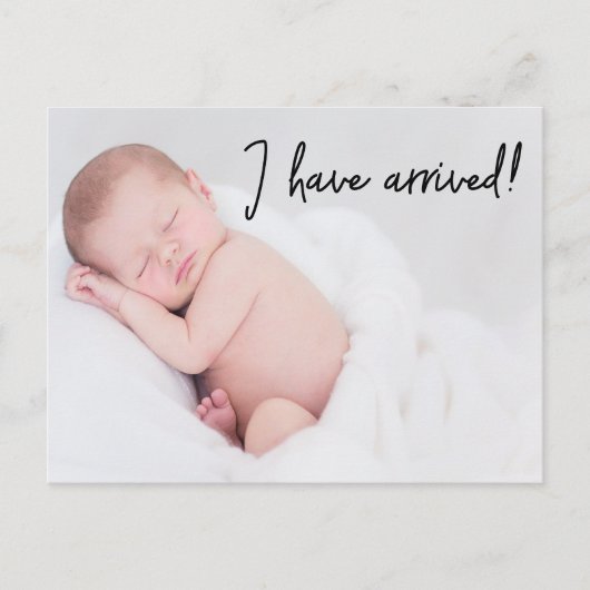 Bébé Photo Faire-part de naissance je suis arrivé (Devant)