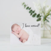 Bébé Photo Faire-part de naissance je suis arrivé (Debout devant)