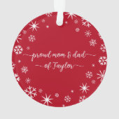 Bébé Photo Premiers flocons de neige de Noël Nouve (dos)