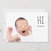 Bébé photo simple mignonne Faire-part de naissance (Devant)