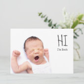 Bébé photo simple mignonne Faire-part de naissance (Debout devant)