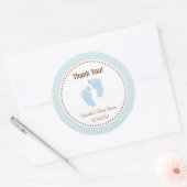 Bébé pieds Baby shower Sticker Pastel Blue (Enveloppe)