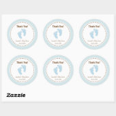 Bébé pieds Baby shower Sticker Pastel Blue (Feuille)