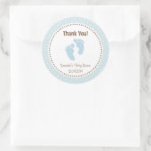 Bébé pieds Baby shower Sticker Pastel Blue (Sac)