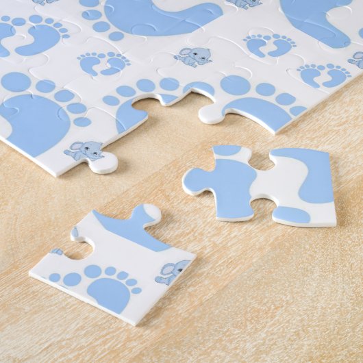 Bébé Pieds Bleus Éléphant Jigsaw Puzzle (Côté)