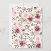 Bébé pieds fille douche Invitation (Dos)