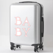Bébé Pink Nursery Autocollant en vinyle taillé sur (Sur valise)