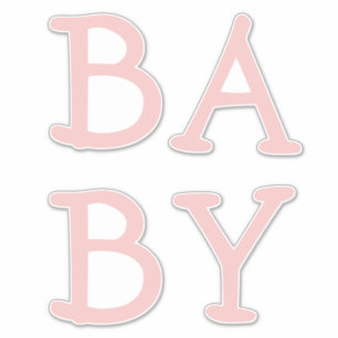 Bébé Pink Nursery Autocollant en vinyle taillé sur