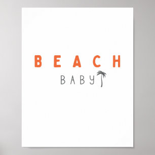 bébé plage. Affiche et impressions
