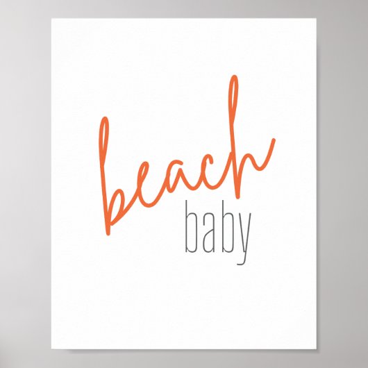 bébé plage. Affiche & Impressions (Devant)