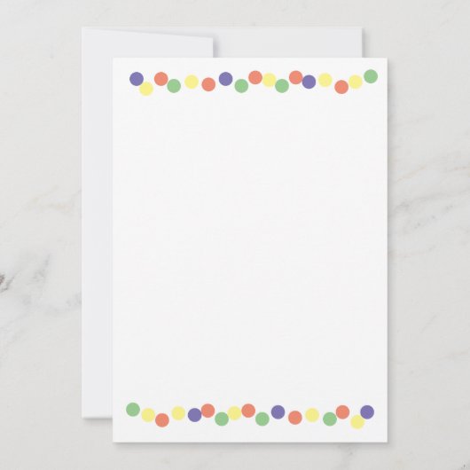 Bébé Polka Dot Sprinkle Baby Shower Invitations (Dos)