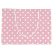 Bébé Polka rose et blanc Pot grand sac cadeau (Dos)