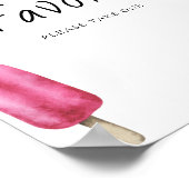Bébé Popsicle shower - Affiche de faveurs (Coin)