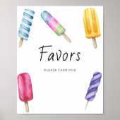 Bébé Popsicle shower - Affiche de faveurs (Devant)