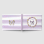 Bébé pourpre et or Douche personnalisée Livre d'or (Complet)