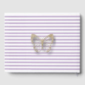 Bébé pourpre et or Douche personnalisée Livre d'or (Verso)