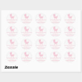 Bébé Poussette rose Stickers Baby shower de pousse (Feuille)