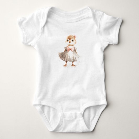 Bébé Poussin en Robe Body Bébé Poussin Mignon (Devant)