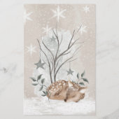 Bébé prédictions carte conseil baby shower d'hiver (Dos)