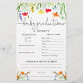 Bébé prédictions carte conseil fleurs sauvages de (Devant)
