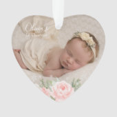 Bébé premier coeur floral de Noël (devant)