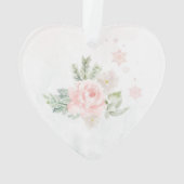 Bébé premier coeur floral de Noël (dos)