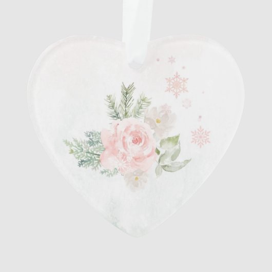 Bébé premier coeur floral de Noël (dos)