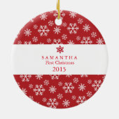 Bébé premier Noël flocons de neige ornement (Dos)