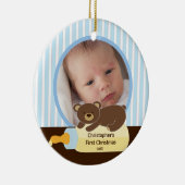 Bébé Premier Noël Ornement photo Ours (Droite)
